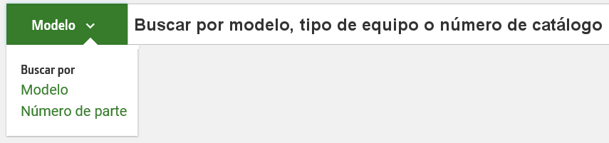 búsqueda de piezas dropdown