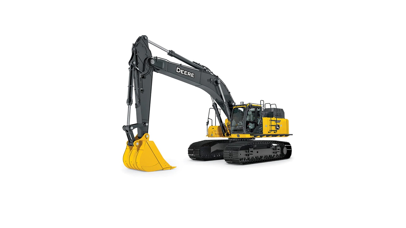 Excavadora 470G Tier 3 sobre fondo blanco