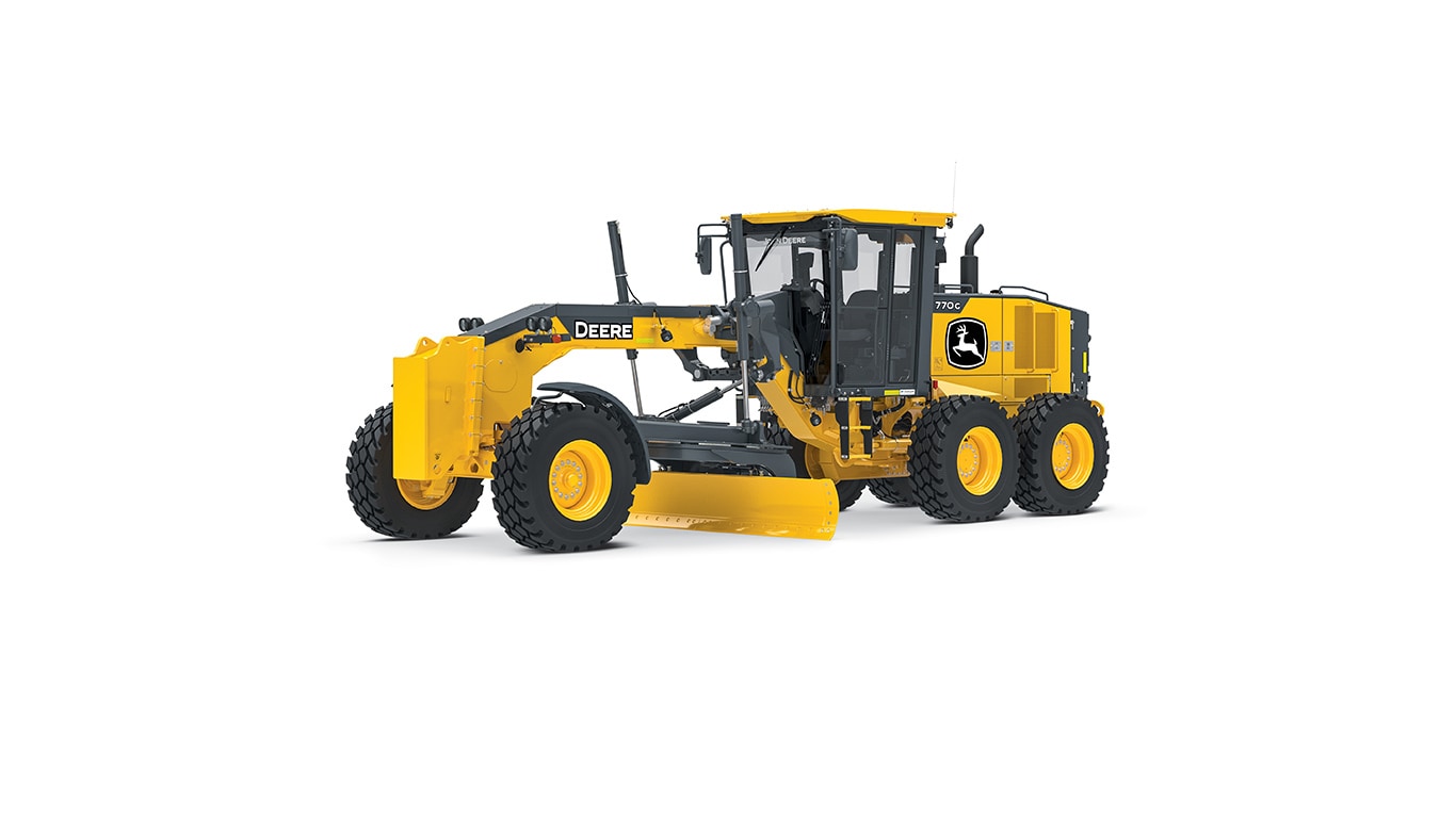 770G motor grader on white background