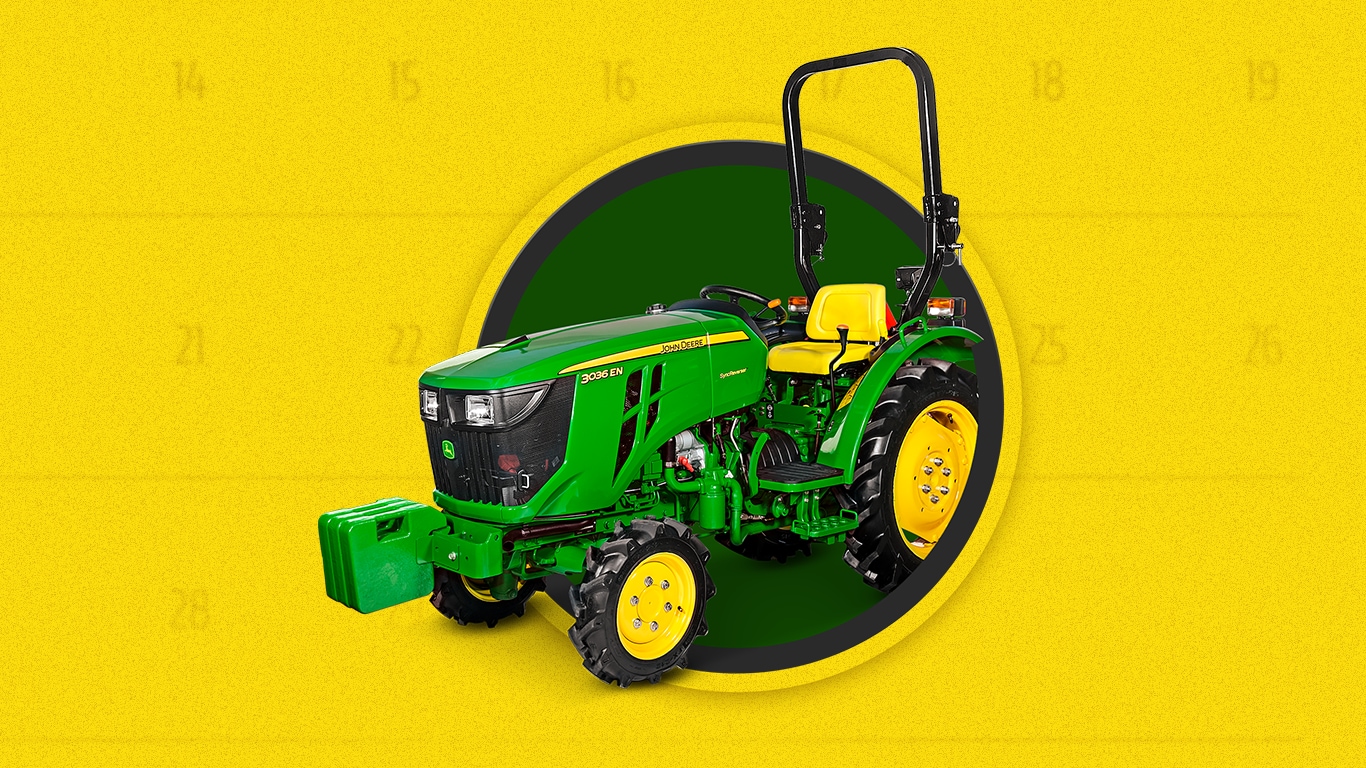 Máquina en un círculo verde sobre un fondo amarillo
