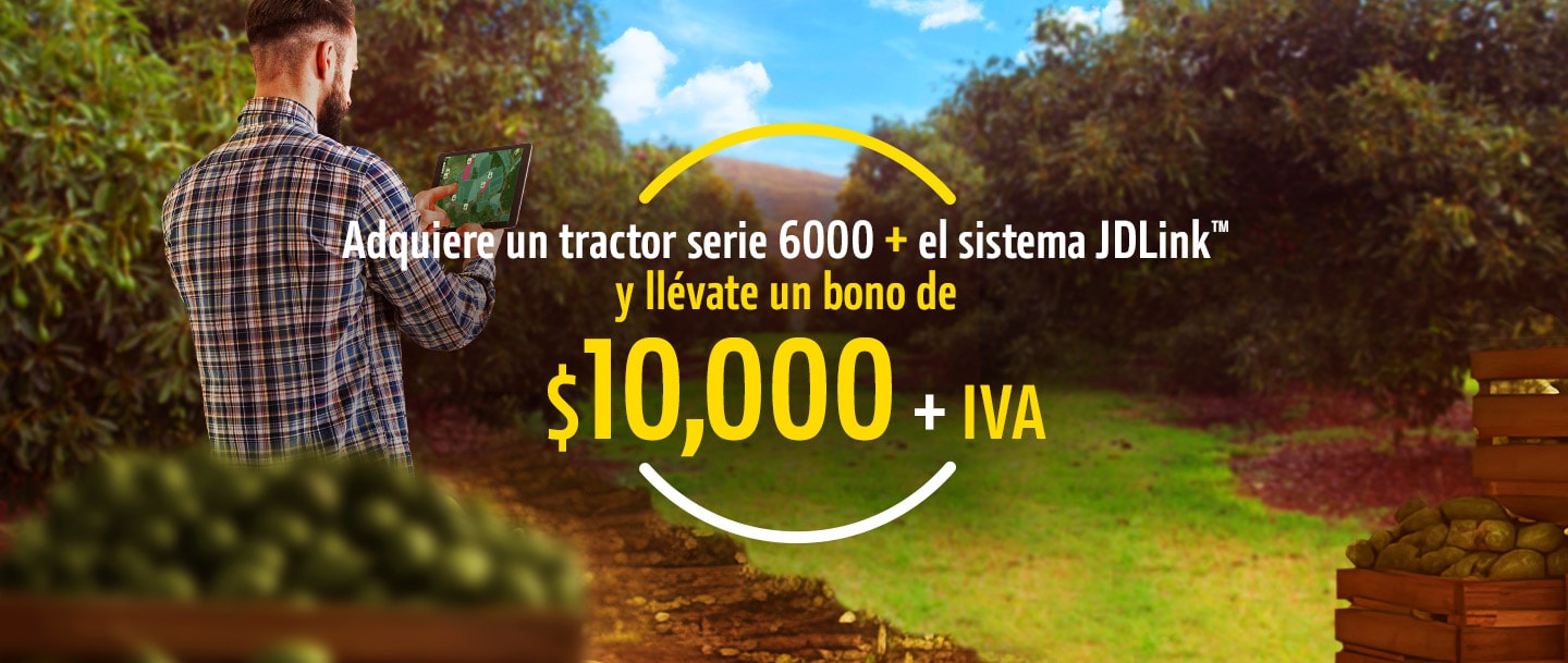 Máquina John Deere con promoción