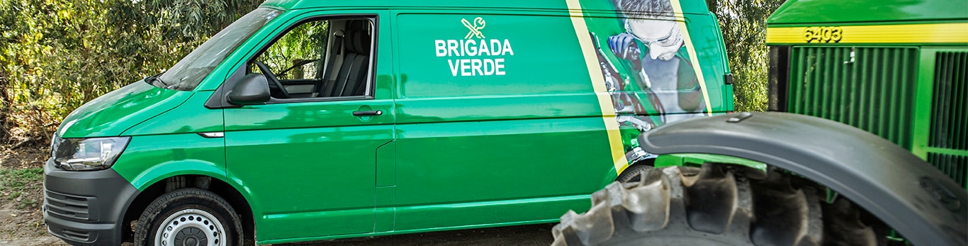 Brigada verde, su taller móvil